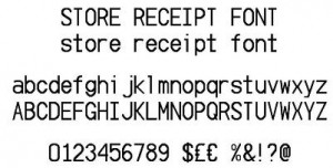 Store Receipt Font