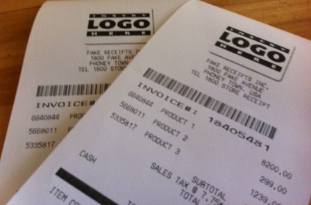 We make you a customized fake receipt for Online or In-Store